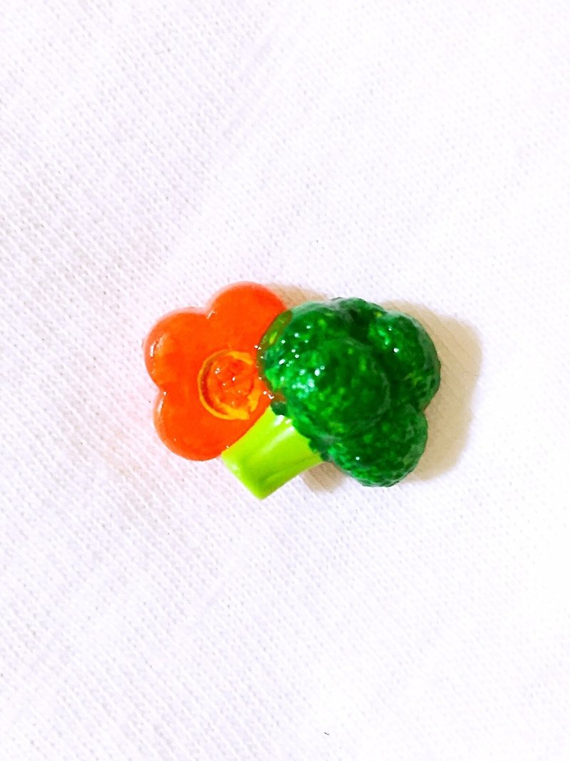 不挑食系列蔬菜耳環 (可改耳夾式) ((滿600隨機送神秘小禮物)) - 耳環/耳夾 - 黏土 多色