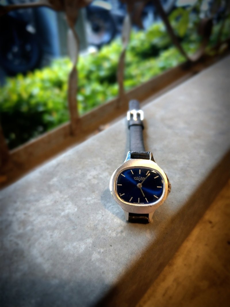 Vulcain VintageWatch/古董錶手上鍊機械錶 經典女錶 生日禮物 - 女錶 - 其他金屬 藍色