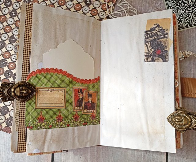 Sherlock Holmes junk journal handmade Vintage Detective men