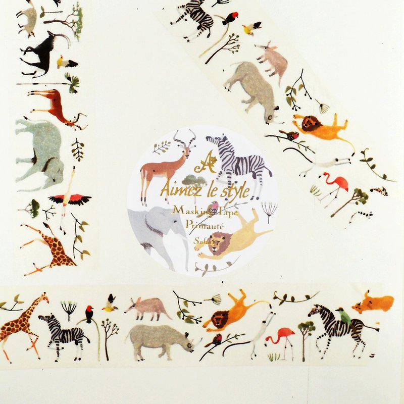 Aimez le style紙膠帶-野生動物<A04741> - 紙膠帶/和紙/PET - 紙 多色