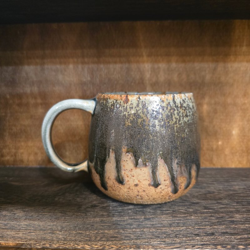 Wood-fired pottery mug/coffee cup - Mugs - Pottery Black