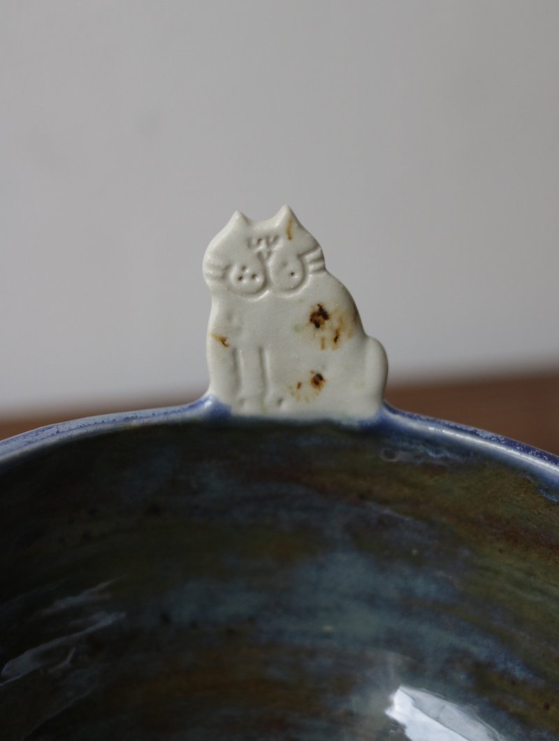 吉普貓  寬口/大陶碗 - 擺飾/家飾品 - 陶 