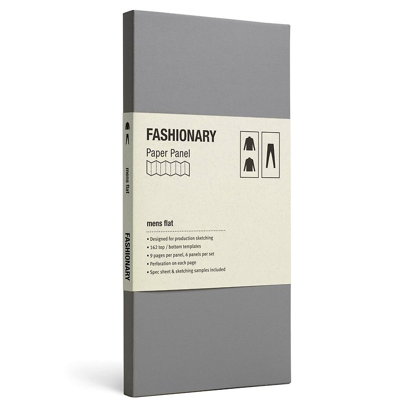 FASHIONARY model card / men's version / top + bottom - Notebooks & Journals - Paper 