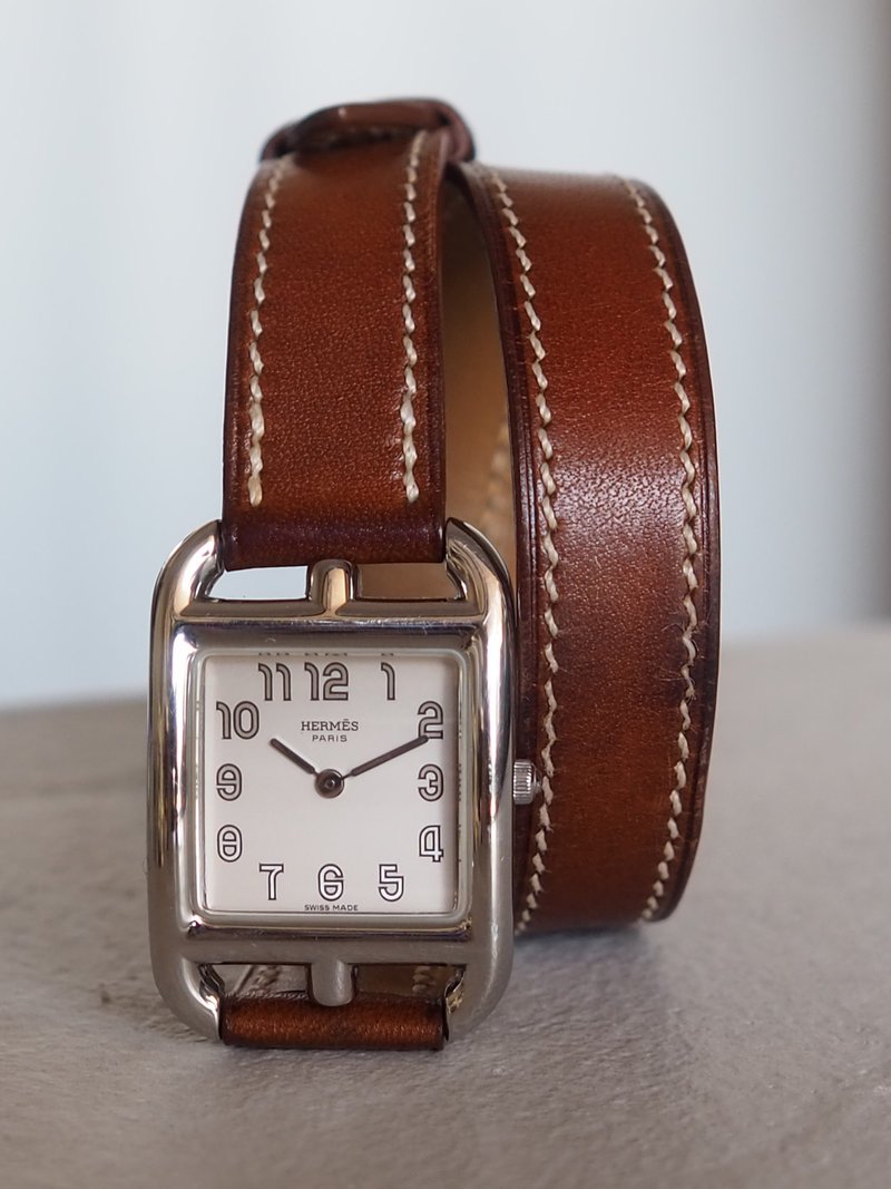 HERMES エルメス ケープコッド ドゥブルトゥール ウォッチ 腕時計 シルバー ブラウン ヴィンテージ - 女錶 - 不鏽鋼 銀色