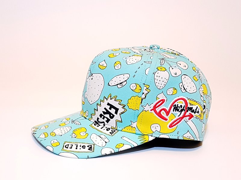 Follow Your Love Printed Baseball Cap Fun Party for Pink Blue# Valentine# Couple Hat - หมวก - ผ้าฝ้าย/ผ้าลินิน สีน้ำเงิน