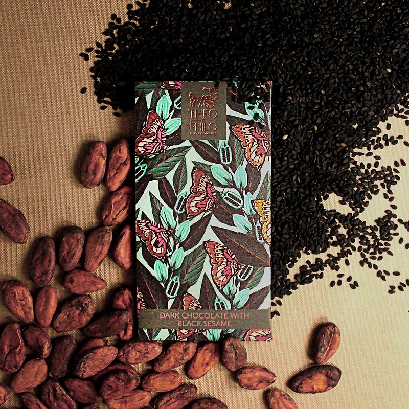 [Tianmu Sogo Best Selling No. 3] Theo & Philo Black Sesame Nut Dark Chocolate - Chocolate - Other Materials 