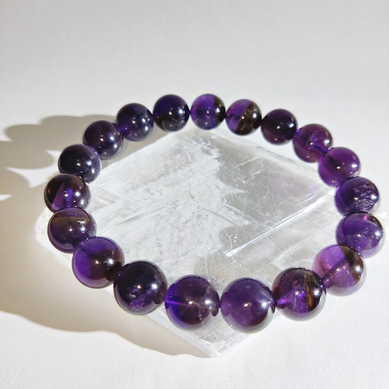 紫水晶 Amethyst 11mm 12mm 烏拉圭 - 手鍊/手鐲 - 水晶 紫色