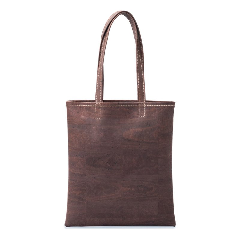 コルクレザーA4トートバッグ (Brown) - 手提包/手提袋 - 環保材質 咖啡色