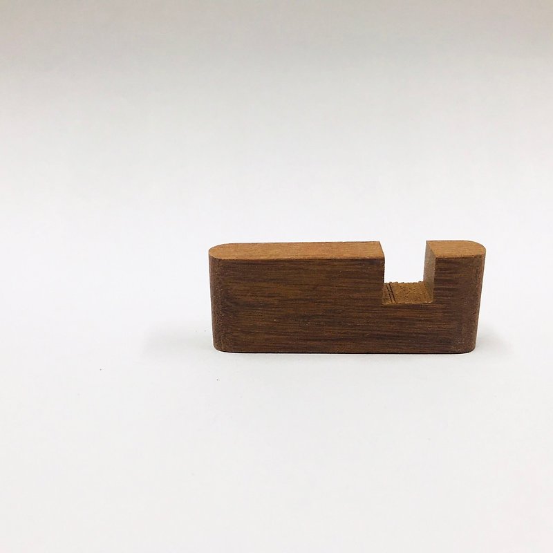Log phone holder, chopstick rest (small) - Phone Accessories - Wood Brown