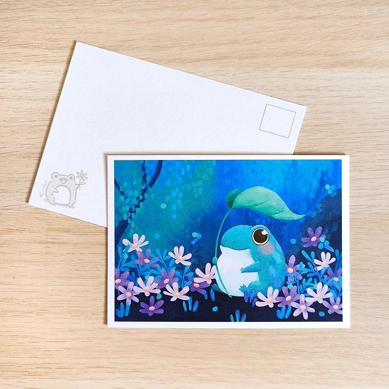 Thick pound postcard - rainy day frog frog - Cards & Postcards - Paper Purple