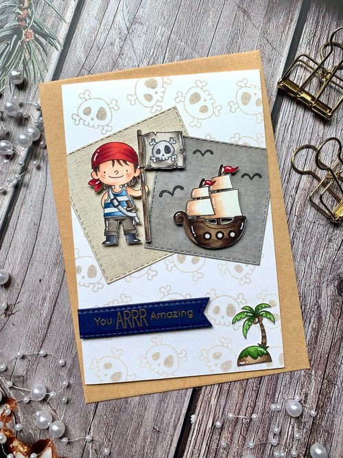 Pei's small world 手工心意卡片 You are amazing 海盜船