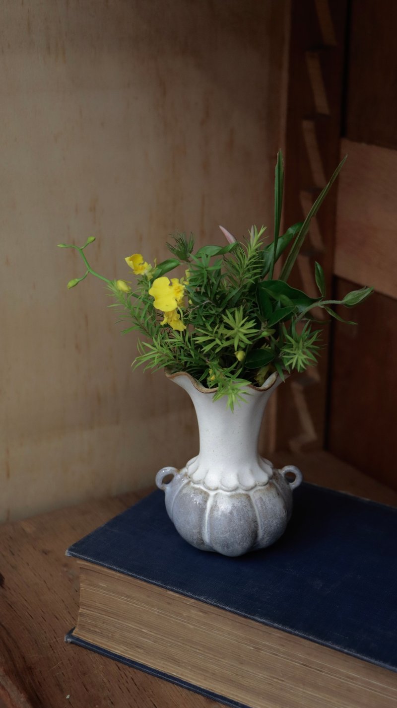 Kürbis 花器 - 花瓶/花器 - 陶 藍色