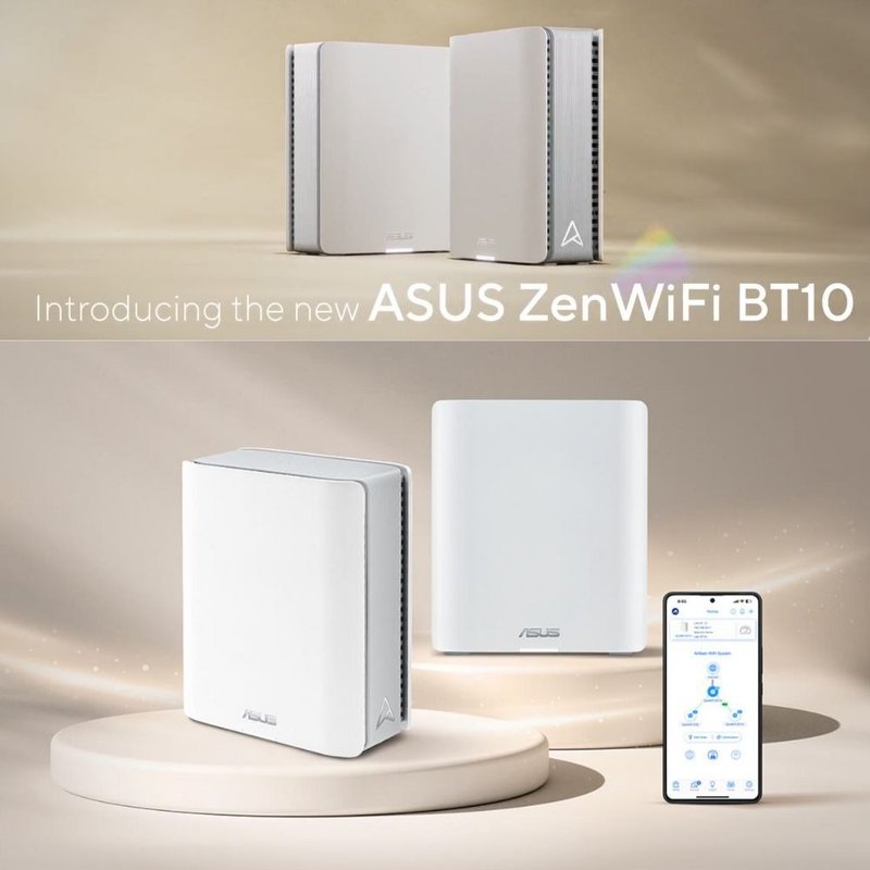 ASUS華碩WiFi 7三頻BE18000 AiMesh路由器/分享器 (ZenWiFi BT10) - 其他 - 其他材質 白色