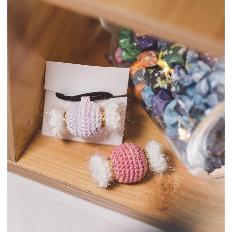 Cotton & Hemp Hair Accessories Multicolor - Colorful candy elastic