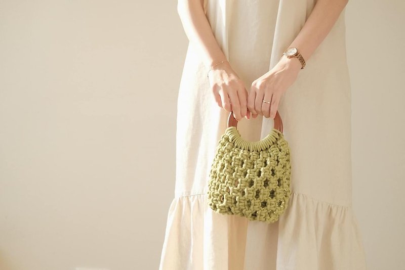 棉．麻 側背包/斜孭袋 多色 - 編織包 酪梨包 十種顏色 可客製化設計