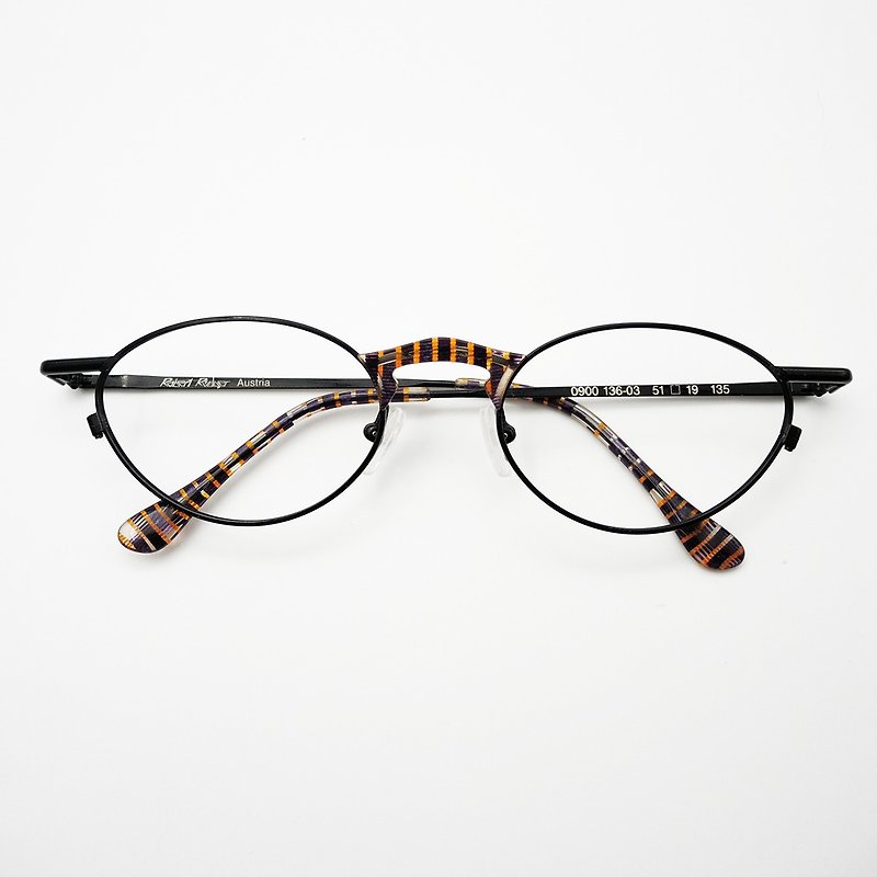 夢露眼鏡店 / 奧地利80年代板材眼鏡框 no.A13 vintage - 眼鏡/眼鏡框 - 貴金屬 黑色