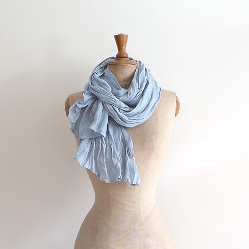 緩.緩 atelier 來自歐洲小工坊 最柔軟的亞麻圍巾 100%天然亞麻 四季都好用