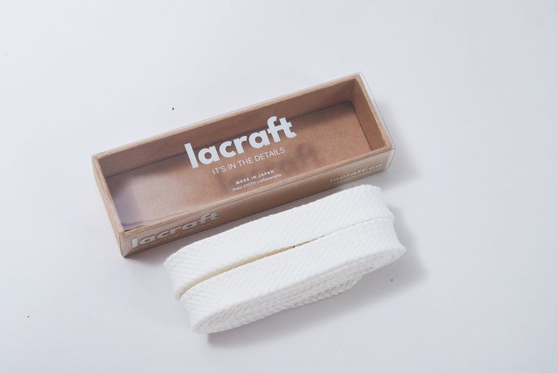 Maison MMY White Shoelace 【lacraft Made in Japan】 - อื่นๆ - ผ้าฝ้าย/ผ้าลินิน ขาว