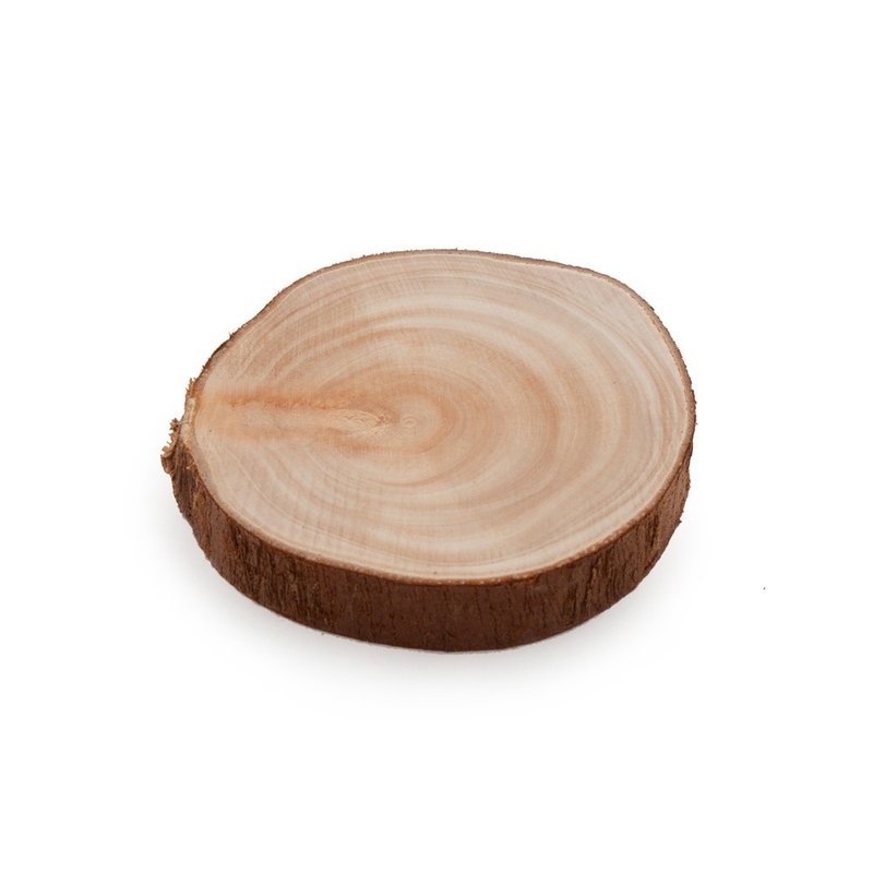 Taiwan Xiao Nan coasters | Round wood chip absorbent coasters provide good materials for creation, natural solid wood slices - Coasters - Wood Gold