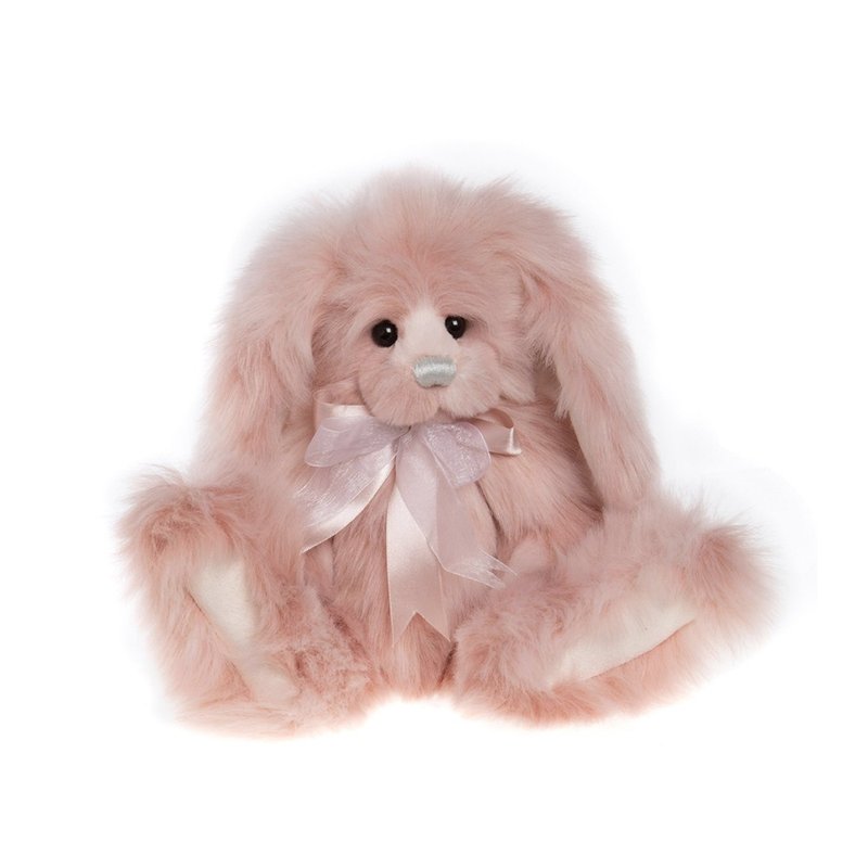 SAKURA 手工製作精緻動物玩偶 Bunny 兔 兔寶寶 害羞兔 - 玩偶/公仔 - 聚酯纖維 粉紅色