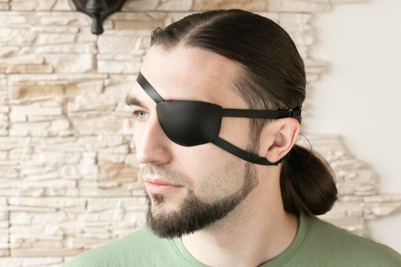Leather Eye Patch | Cosplay Eye Patch | Black Eye Patch - 眼罩 - 真皮 
