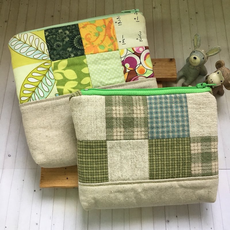 green pouch - Toiletry Bags & Pouches - Cotton & Hemp Green