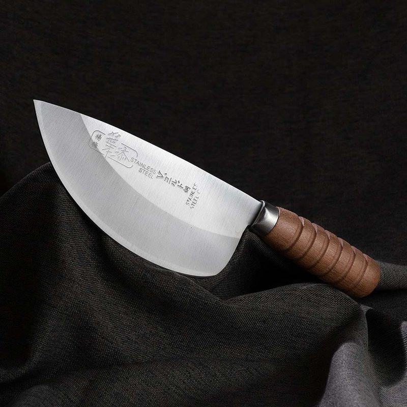 葉添-プロ用-嘉義肉刀(薄刃) - 包丁・ナイフスタンド - ステンレススチール 