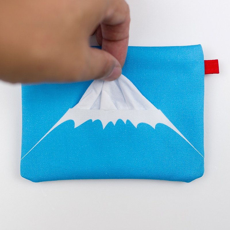 Mt. Fuji is completed when pulled out / case 3776 - Toiletry Bags & Pouches - Cotton & Hemp Blue