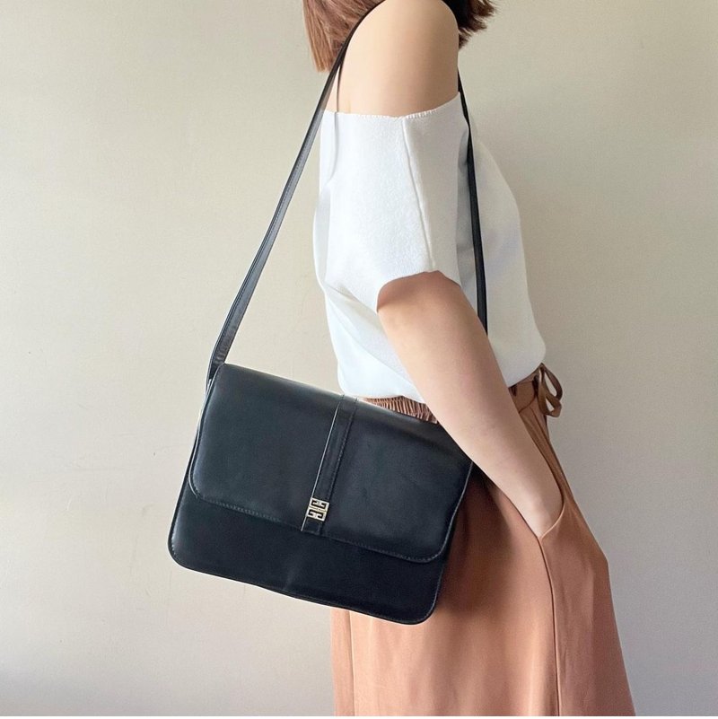 中古 Givenchy 紀帆希 牛皮兩用手袋 斜背包 - 側背包/斜背包 - 真皮 黑色