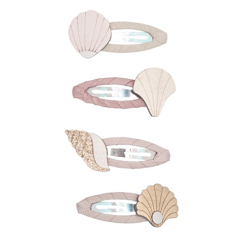 British Mimi & Lula SS24_Summer Beach_Sparkling Shell Tick Clip 4 is included in the group - Baby Gift Sets - Polyester 