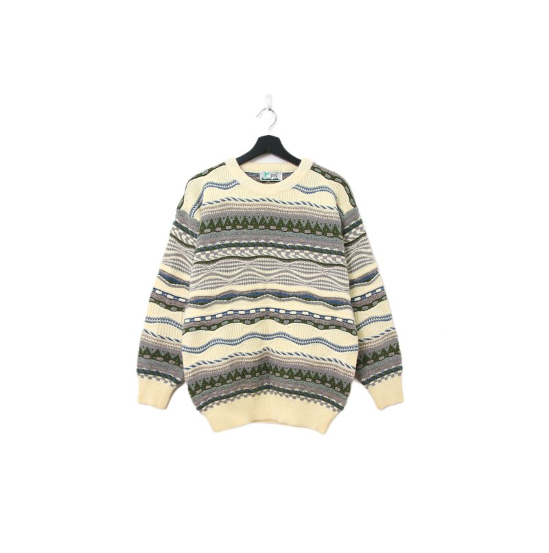 Back to Green-復古毛衣 半立體 層次交織 ws-02 vintage sweater - 女毛衣/針織衫 - 聚酯纖維 