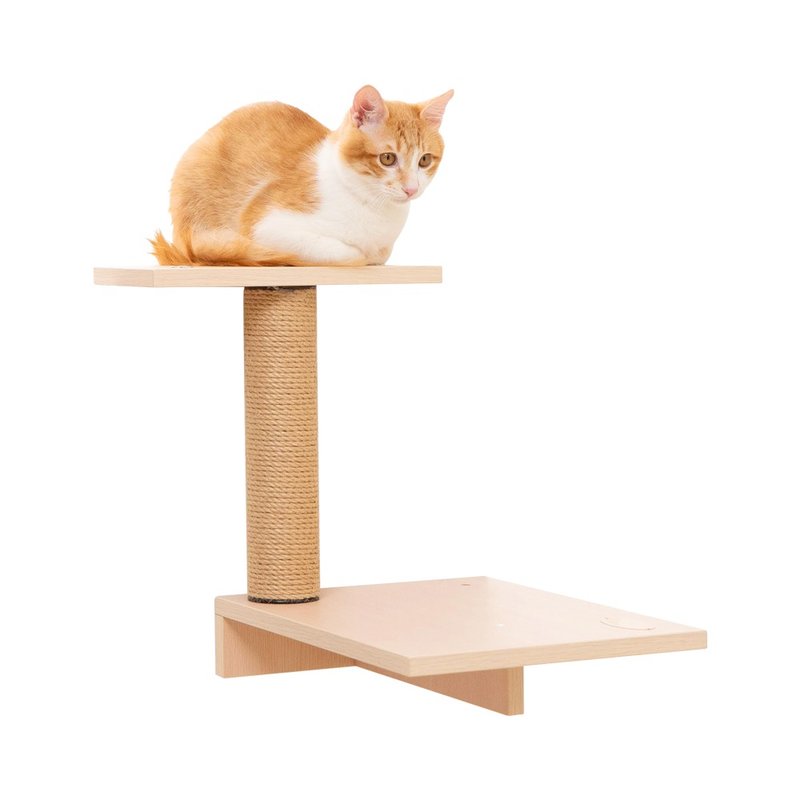 【MOMOCAT】T01 first-level cabinet ladder-three wood colors - Scratchers & Cat Furniture - Wood 