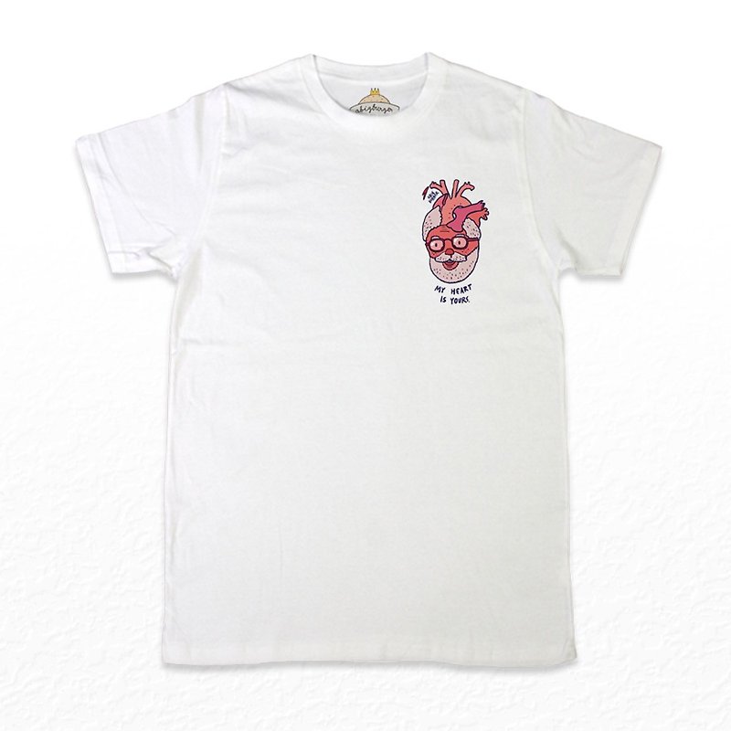 MY HEART IS YOUR, MAMA - Men's T-Shirts & Tops - Cotton & Hemp White