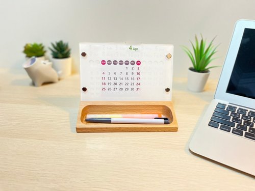 Smilingoods 生活裡的笑容 O'day分得出週六日‧萬年桌曆 | 原木盒款 | 桌面擺飾文具