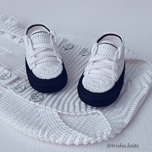 trisha.knits 針織短靴 運動鞋 新生兒網球 Knitted booties sneakers Tennis for newborns