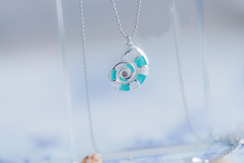 Classic animal series snail shape necklace girls necklace (NLAJA1044N) - Necklaces - Silver Silver