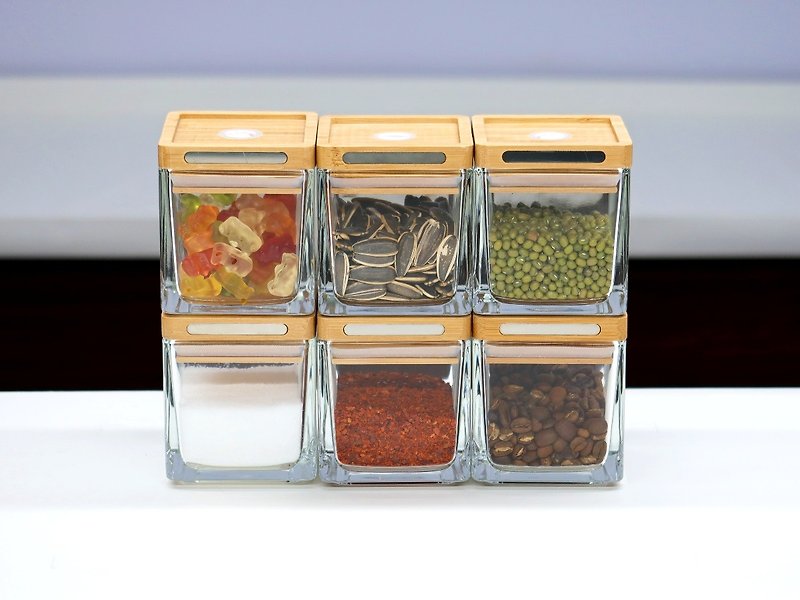 【Coffreedom】CUBES glass storage jar - กล่องเก็บของ - แก้ว สีใส
