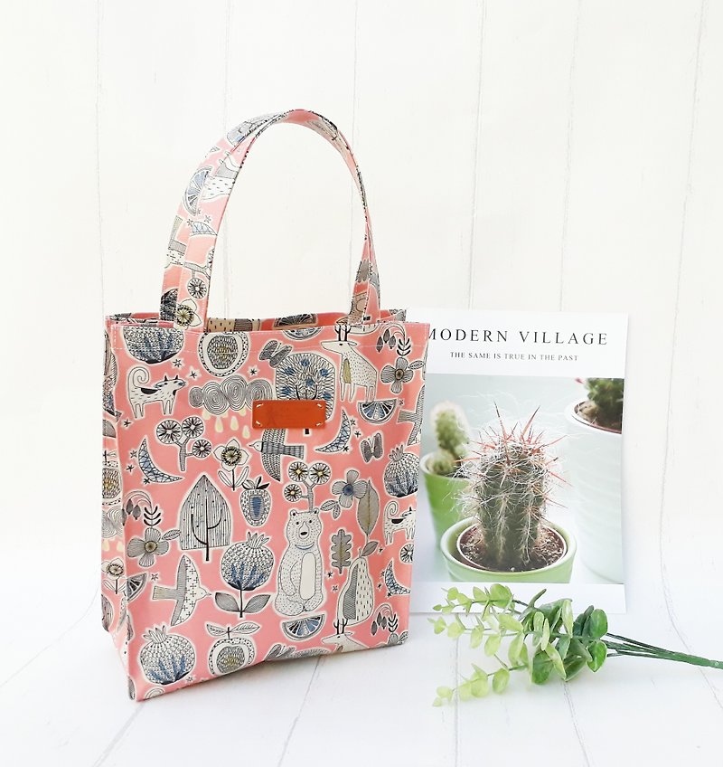 [Waterproof bag] Forest Bear - Handbags & Totes - Waterproof Material Pink