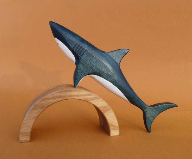 木の置物 木製 鮫 サメ シャーク 木彫 ミクロネシア？ 置物 オブジェ
