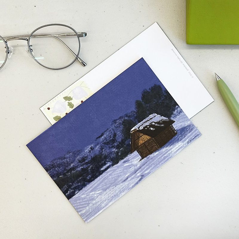 冬夜明信片 - 卡片/明信片 - 紙 藍色