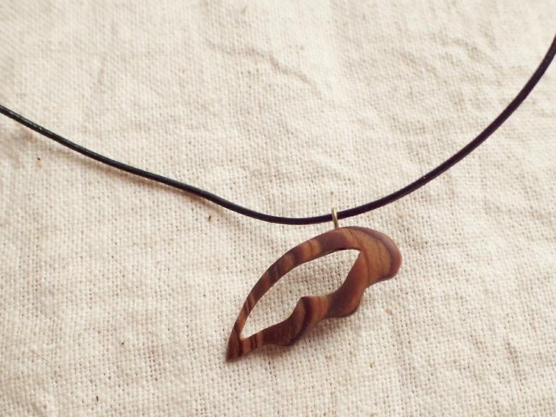 wing necklace - Necklaces - Wood Brown
