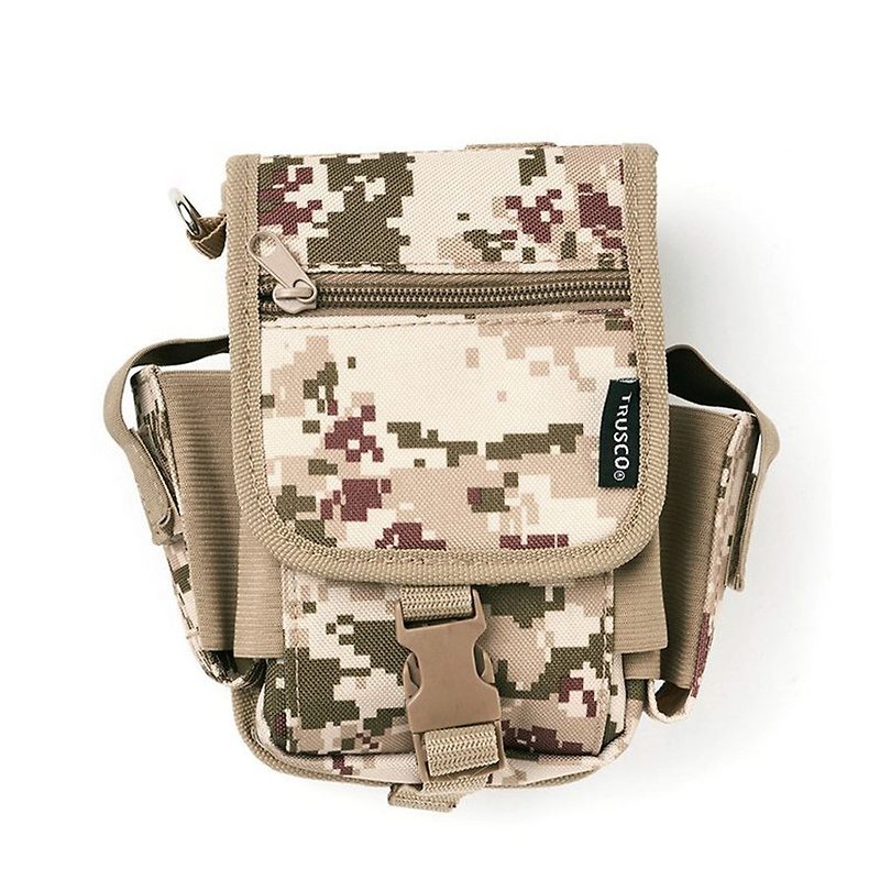 【Trusco】Digital camouflage-desert color multi-purpose waist storage bag (large) - Storage - Polyester Khaki