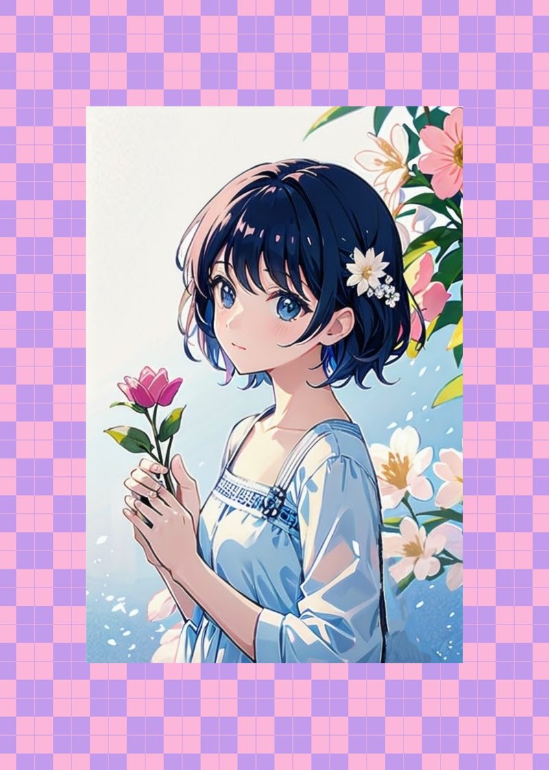 オリジナル人物ステッカー　No.58 - 貼紙 - 紙 多色