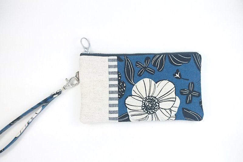 [FM / Mobile Phone Bag] LovelyLecre. - Wallets - Cotton & Hemp Blue