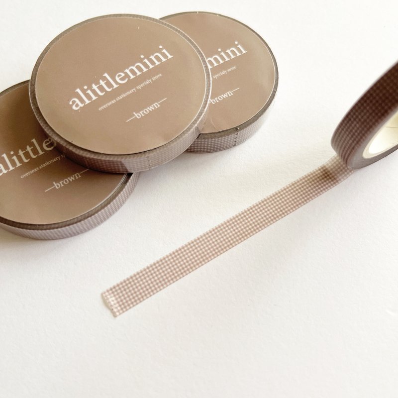 7mmマスキングテープ　【brown】 - 紙膠帶/和紙/PET - 紙 咖啡色