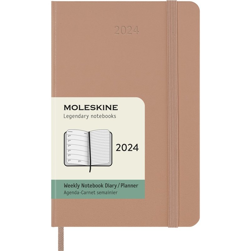 _勿上架_MOLESKINE 2024 週記手帳 12M 硬殼 口袋型 沙褐 燙金服 - 筆記本/手帳 - 紙 卡其色