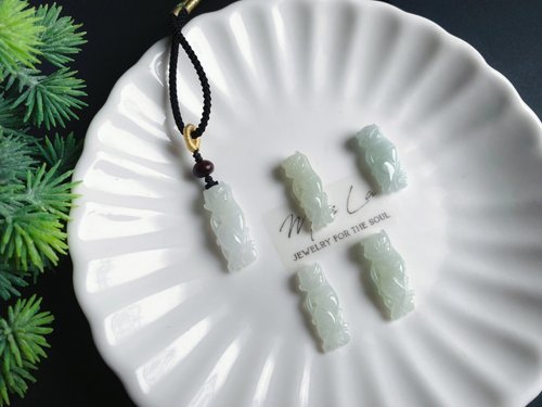 樂藏｜輕珠寶｜手作能量 天然緬甸玉翡翠 孤品 猴 猴子 美猴王 項鍊 長壽 禮物 生日禮物