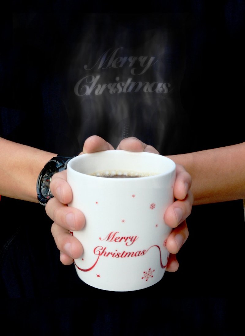 Christmas mug -White Christmas Tree - Available in 5 designs - แก้วมัค/แก้วกาแฟ - เครื่องลายคราม ขาว