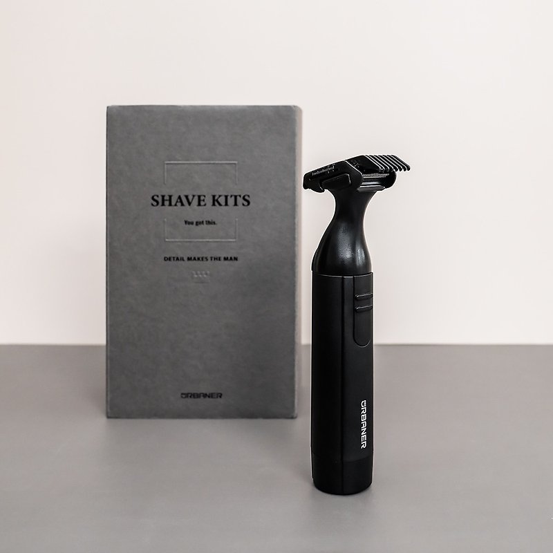 [Beard Grow Magical Tool] 042B Auburn Washable Electric Beard Trimmer Adjustable Length Boyfriend Gift - Men's Skincare - Waterproof Material Black
