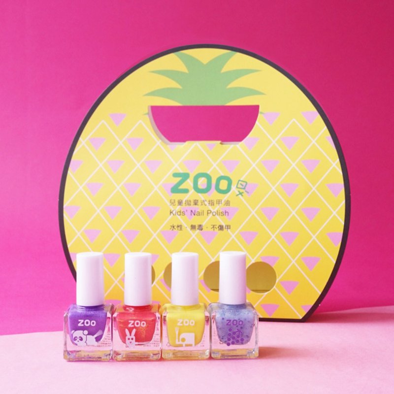 [Children's Day Gift] Passionate Hawaiian Fruit Gift Box | ZOO Children's Disposable Nail Polish - Illustration, Painting & Calligraphy - Pigment Multicolor